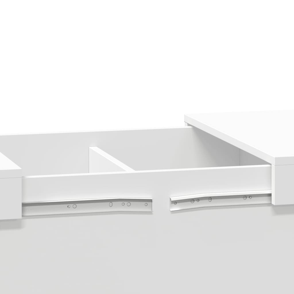 Stolić za kavu bijeli 100 x 55 x 40 cm od konstruiranog drva