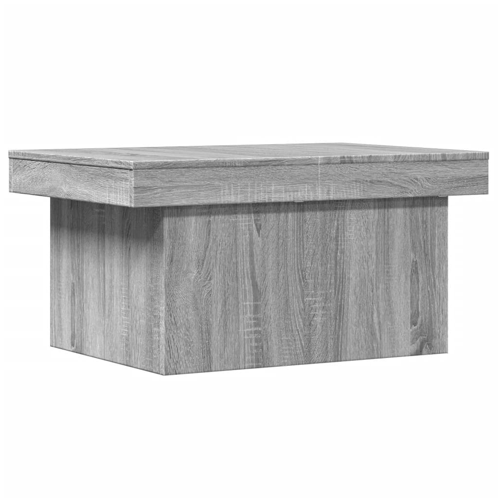 Stolić za kavu siva boja hrasta 100x55x40 cm konstruirano drvo