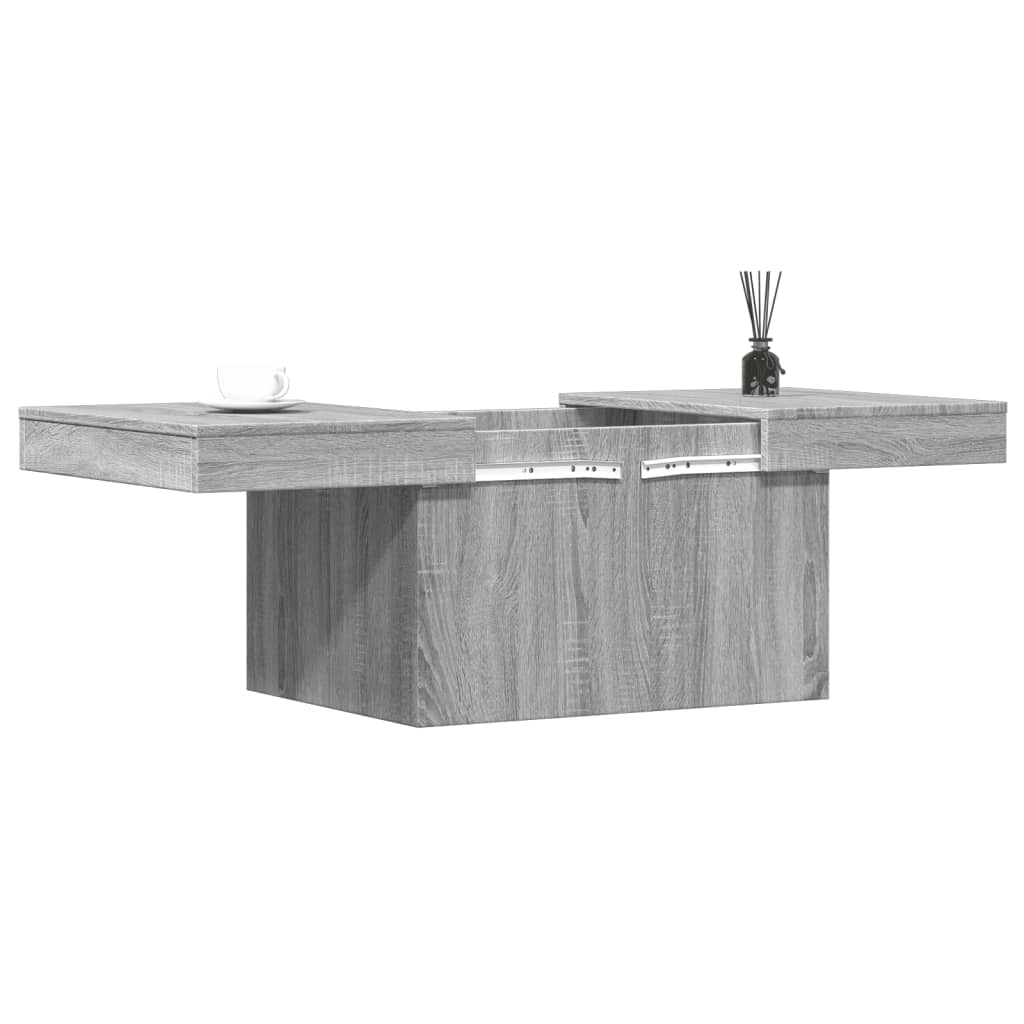 Stolić za kavu siva boja hrasta 100x55x40 cm konstruirano drvo