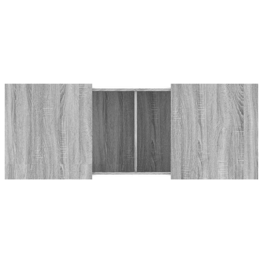 Stolić za kavu siva boja hrasta 100x55x40 cm konstruirano drvo
