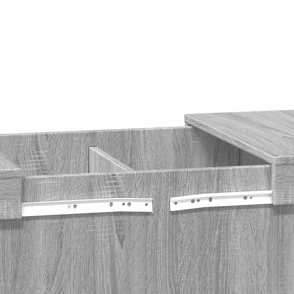 Stolić za kavu siva boja hrasta 100x55x40 cm konstruirano drvo