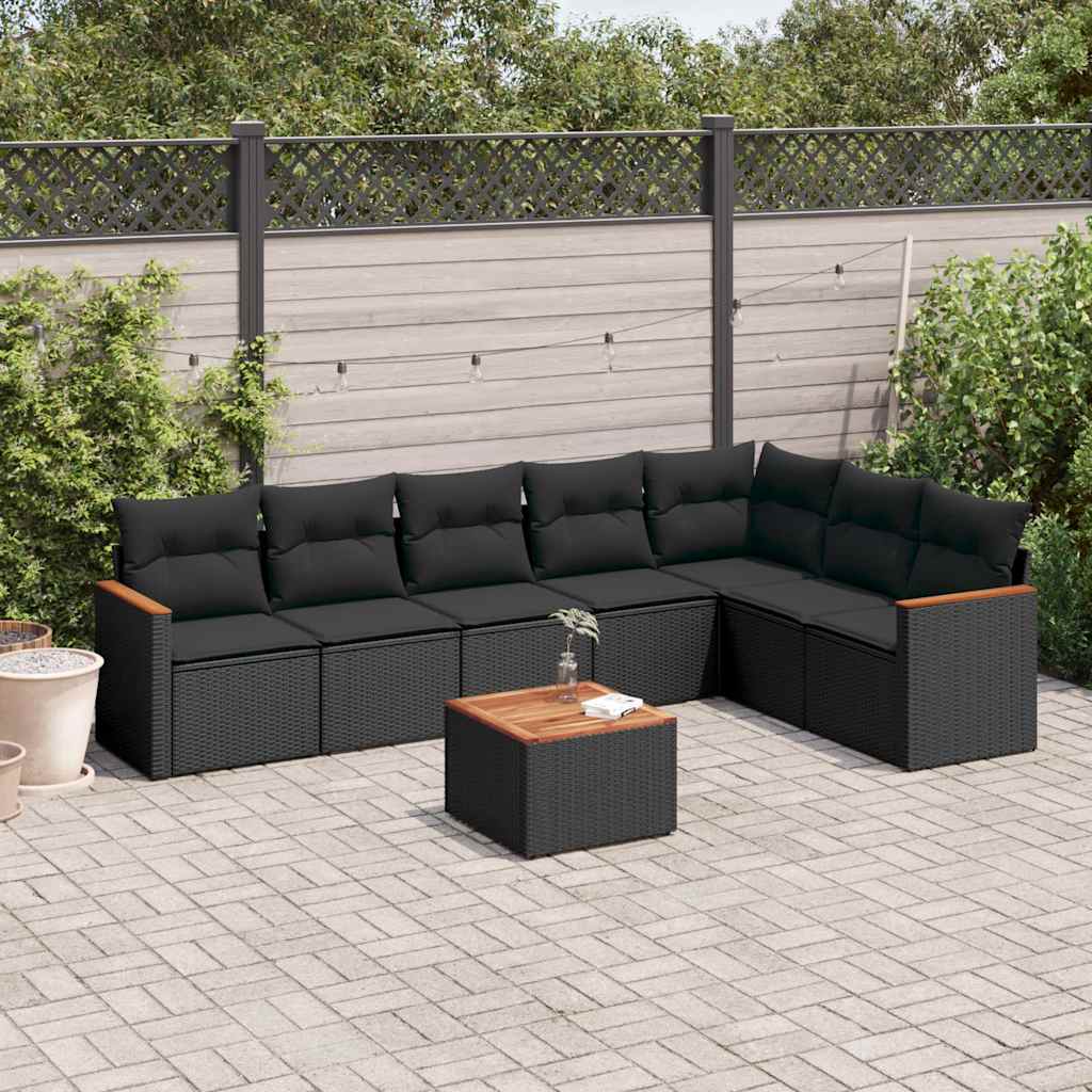 8-dijelni set vrtnih sofa s jastucima od poliratana