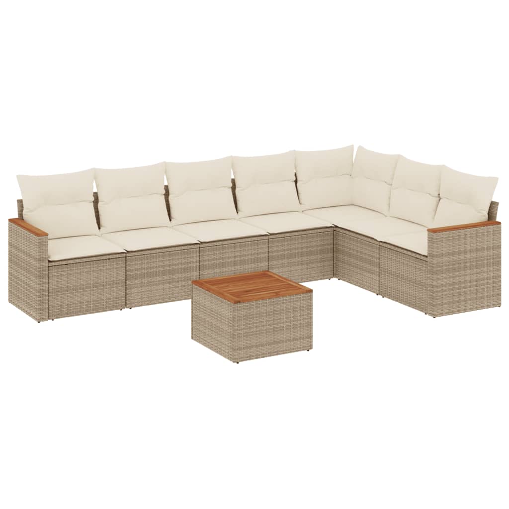 8-dijelni set vrtnih sofa s jastucima od poliratana