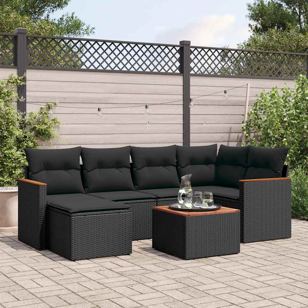 6-dijelni set vrtnih sofa od poliratana s jastucima