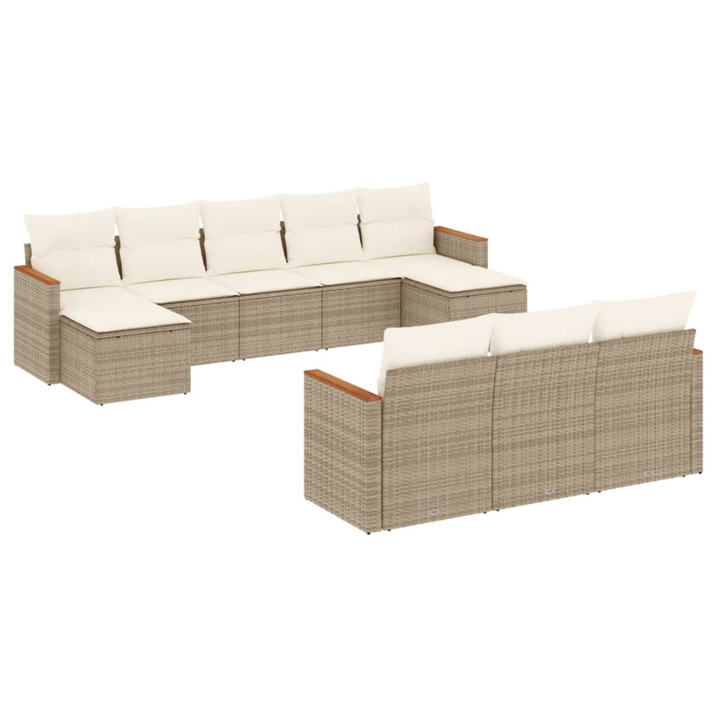 11-dijelni set vrtnih sofa s jastucima od poliratana