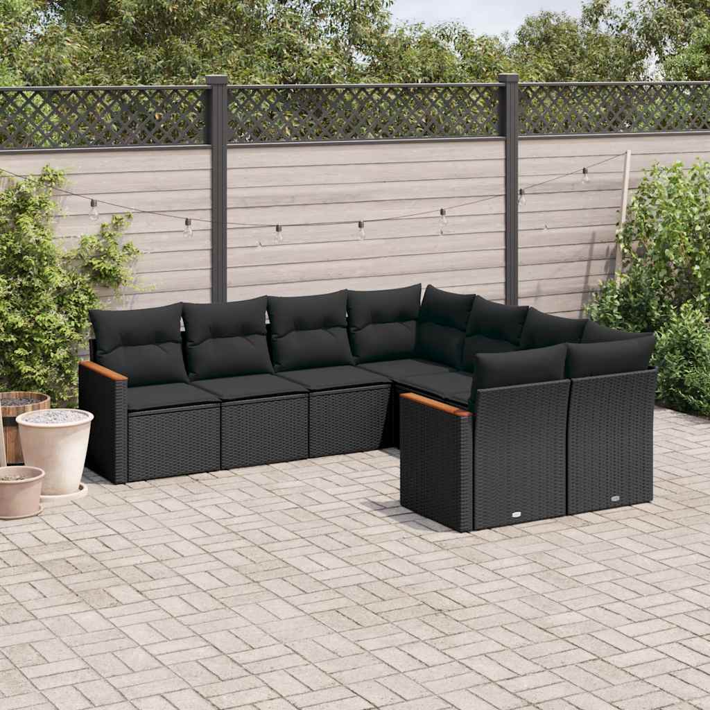 8-dijelni set vrtnih sofa od poliratana s jastucima