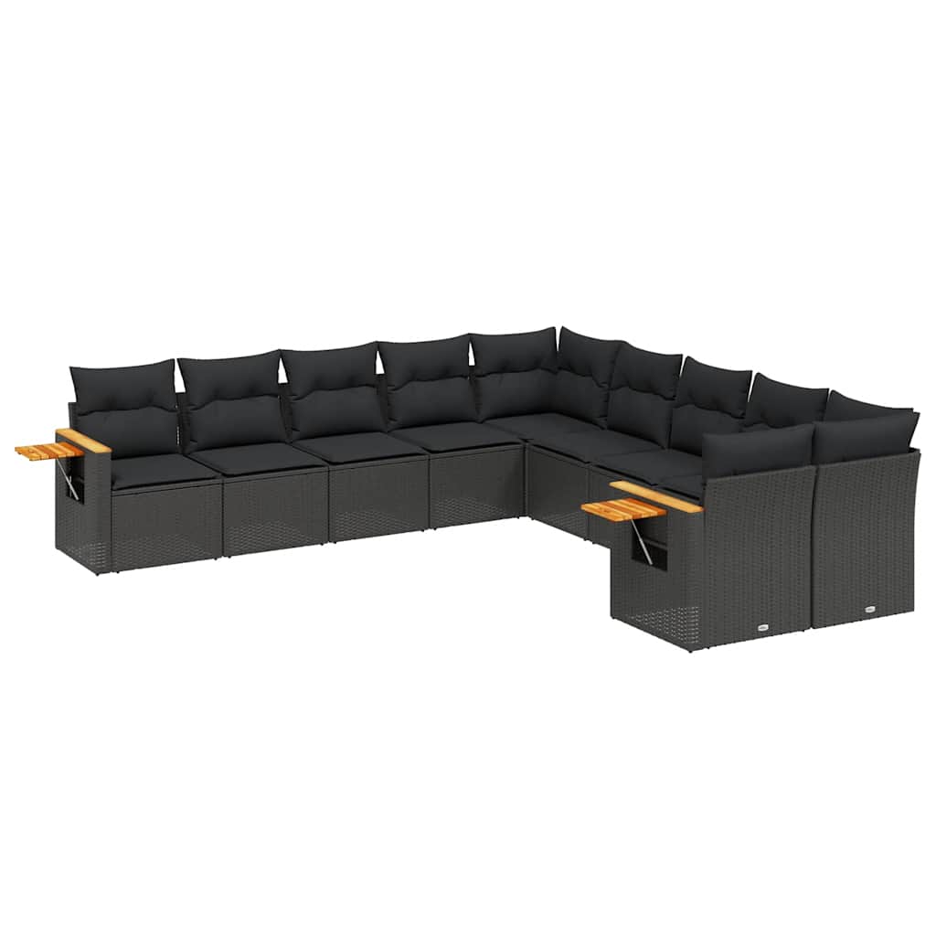 10-dijelni set vrtnih sofa od poliratana s jastucima