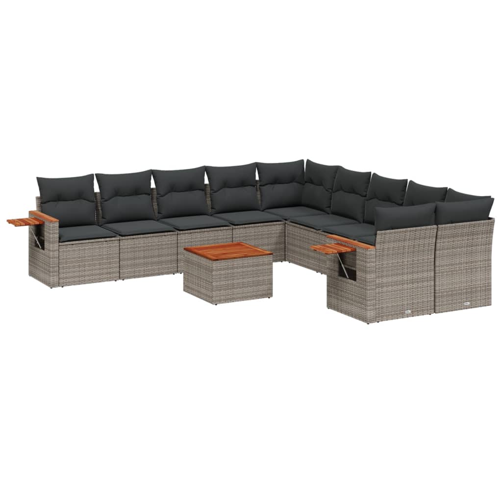 10-dijelni set vrtnih sofa od poliratana s jastucima