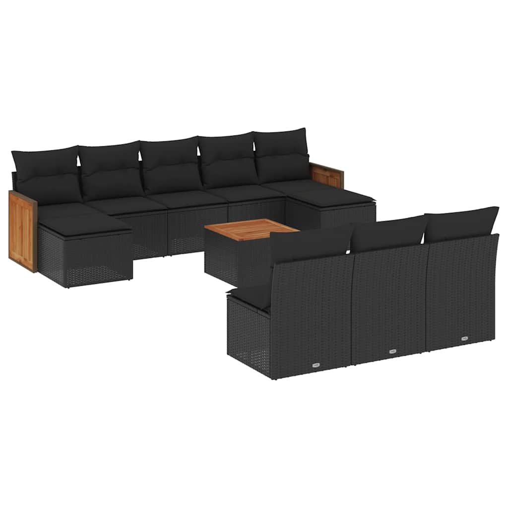 11-dijelni set vrtnih sofa od poliratana s jastucima bež
