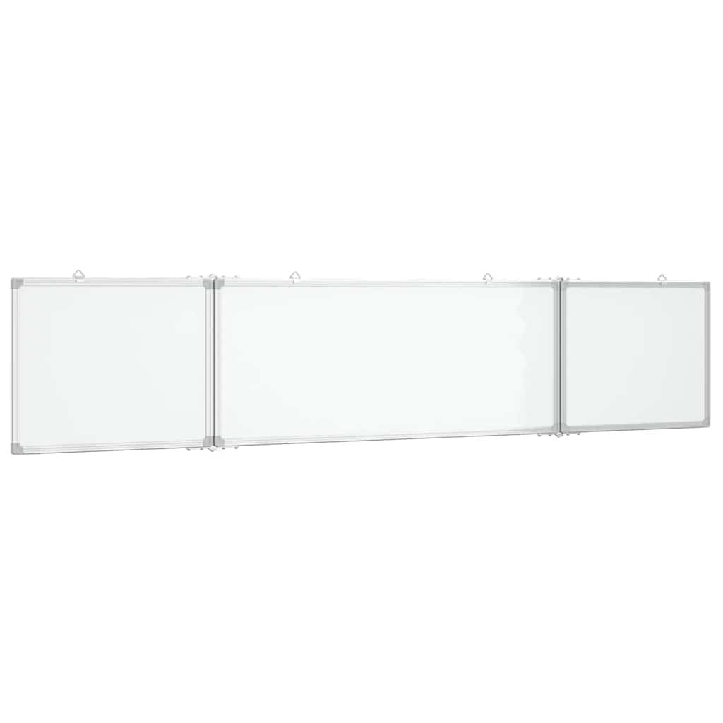 Magnetna bijela ploča sklopiva 200 x 40 x 1,7 cm aluminijska