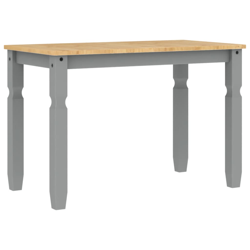 Blagovaonski stol Corona sivi 112x60x75 cm od masivne borovine