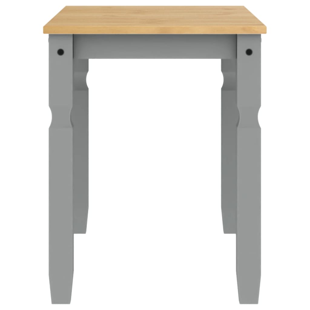 Blagovaonski stol Corona sivi 112x60x75 cm od masivne borovine