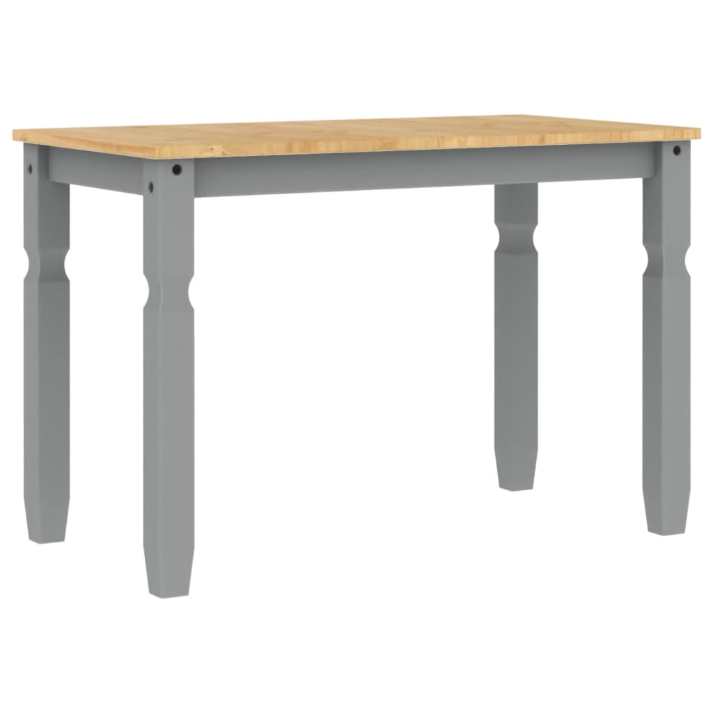 Blagovaonski stol Corona sivi 112x60x75 cm od masivne borovine
