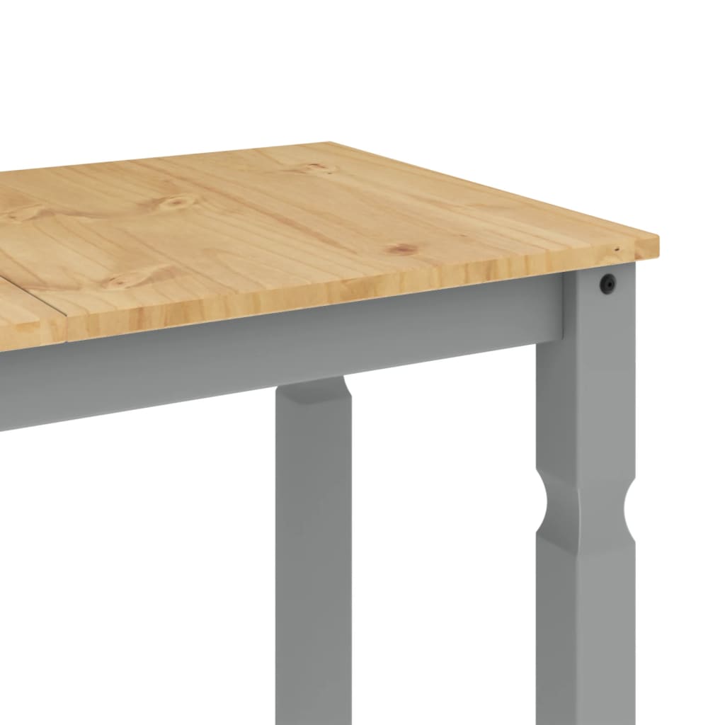 Blagovaonski stol Corona sivi 112x60x75 cm od masivne borovine