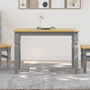 Blagovaonski stol Corona sivi 112x60x75 cm od masivne borovine