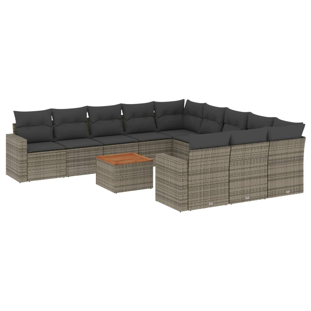 12-dijelni set vrtnih sofa od poliratana s jastucima