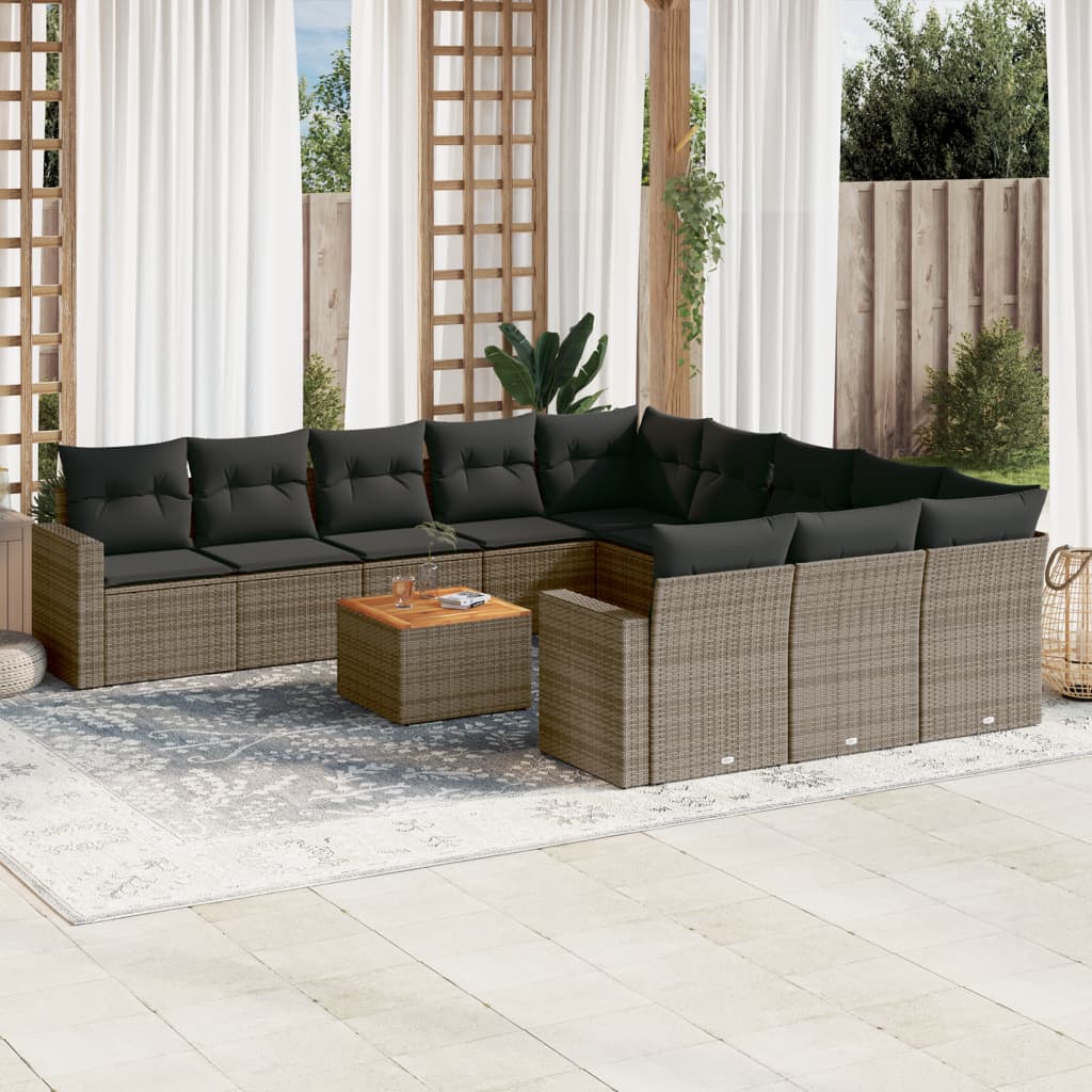 12-dijelni set vrtnih sofa od poliratana s jastucima