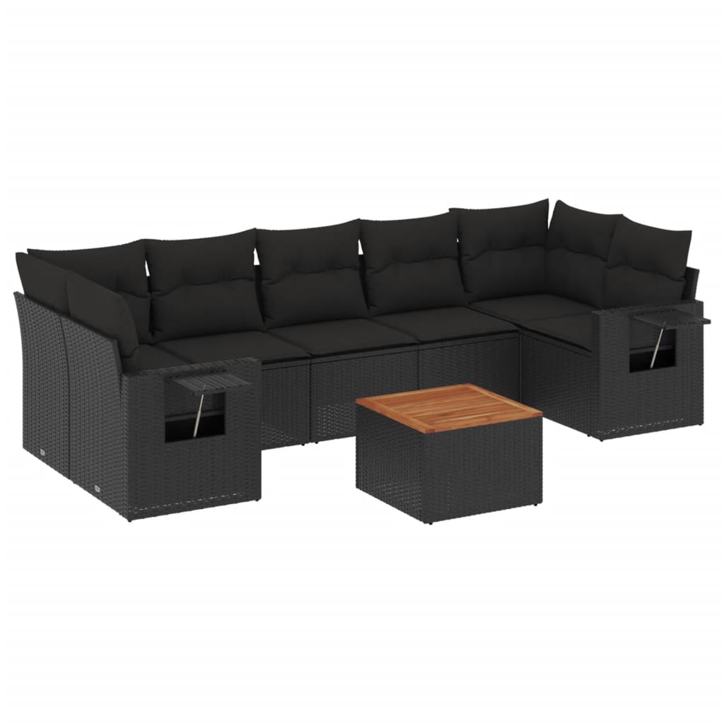 8-dijelni set vrtnih sofa od poliratana s jastucima bež