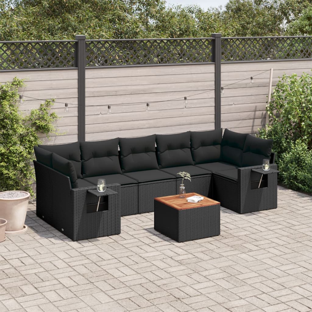 8-dijelni set vrtnih sofa od poliratana s jastucima bež