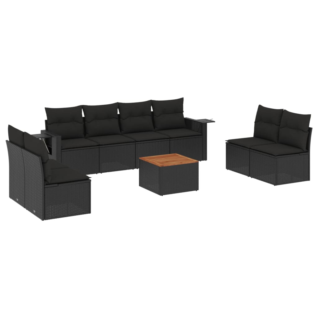 9-dijelni set vrtnih sofa s jastucima od poliratana