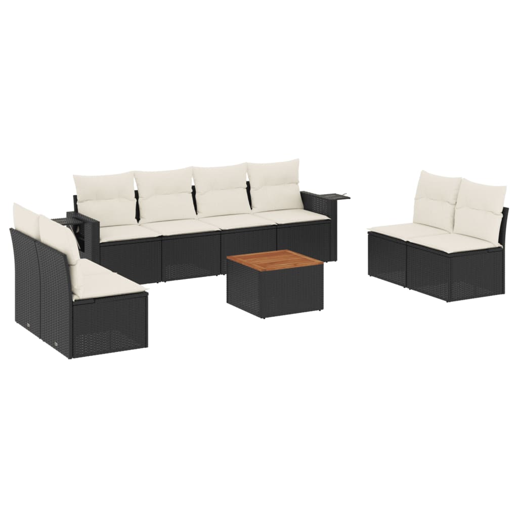 9-dijelni set vrtnih sofa s jastucima od poliratana