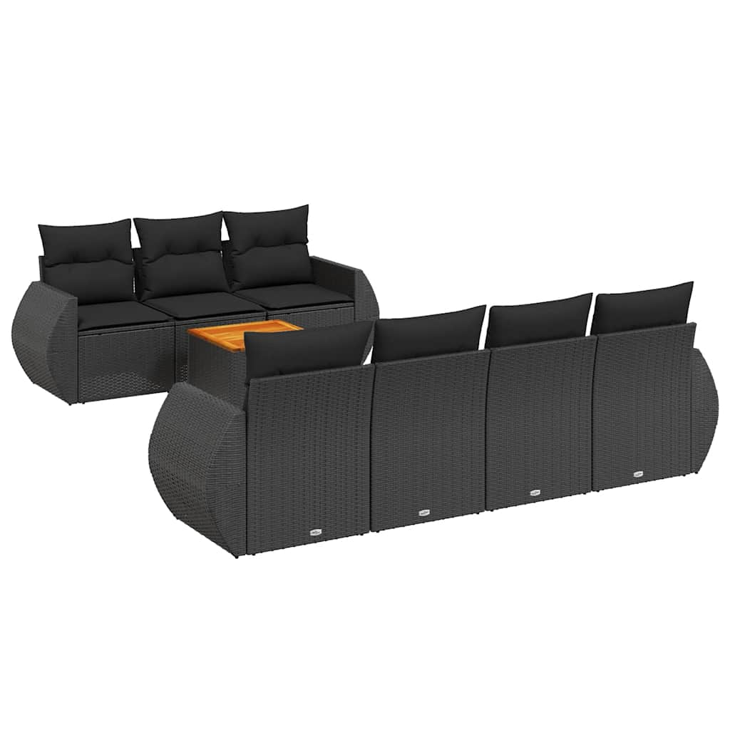 8-dijelni set vrtnih sofa od poliratana s jastucima