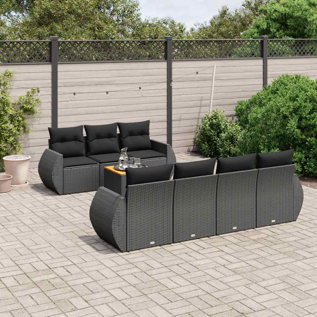 8-dijelni set vrtnih sofa od poliratana s jastucima