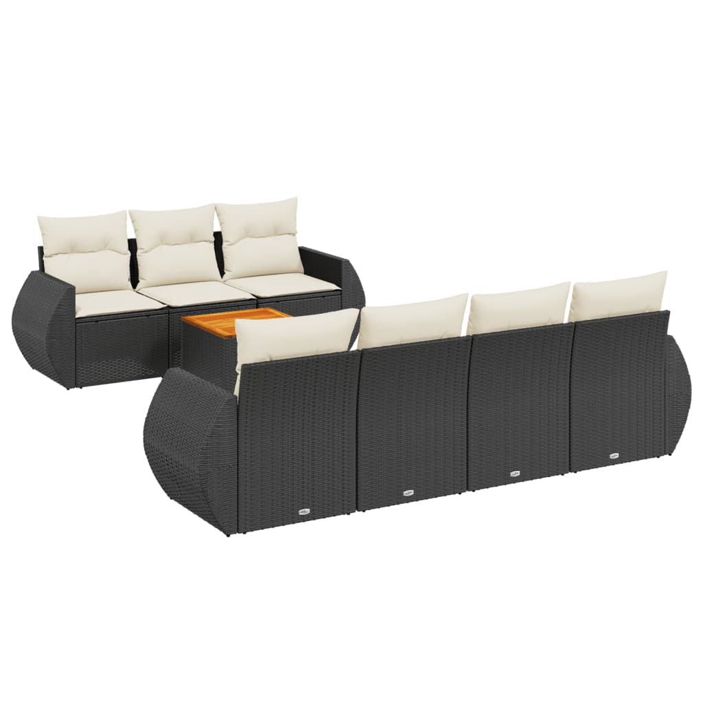 8-dijelni set vrtnih sofa od poliratana s jastucima