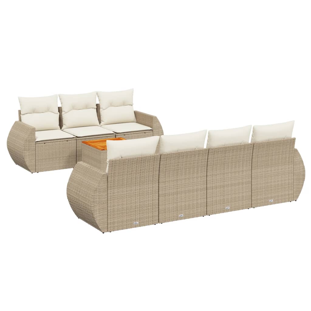 8-dijelni set vrtnih sofa od poliratana s jastucima