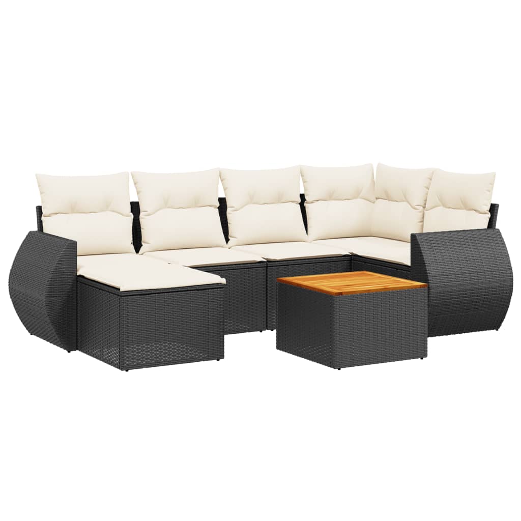 7-dijelni set vrtnih sofa od poliratana s jastucima