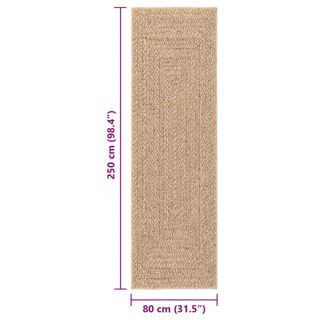 Tepih ZIZUR 80 x 250 cm s izgledom jute unutarnji i vanjski