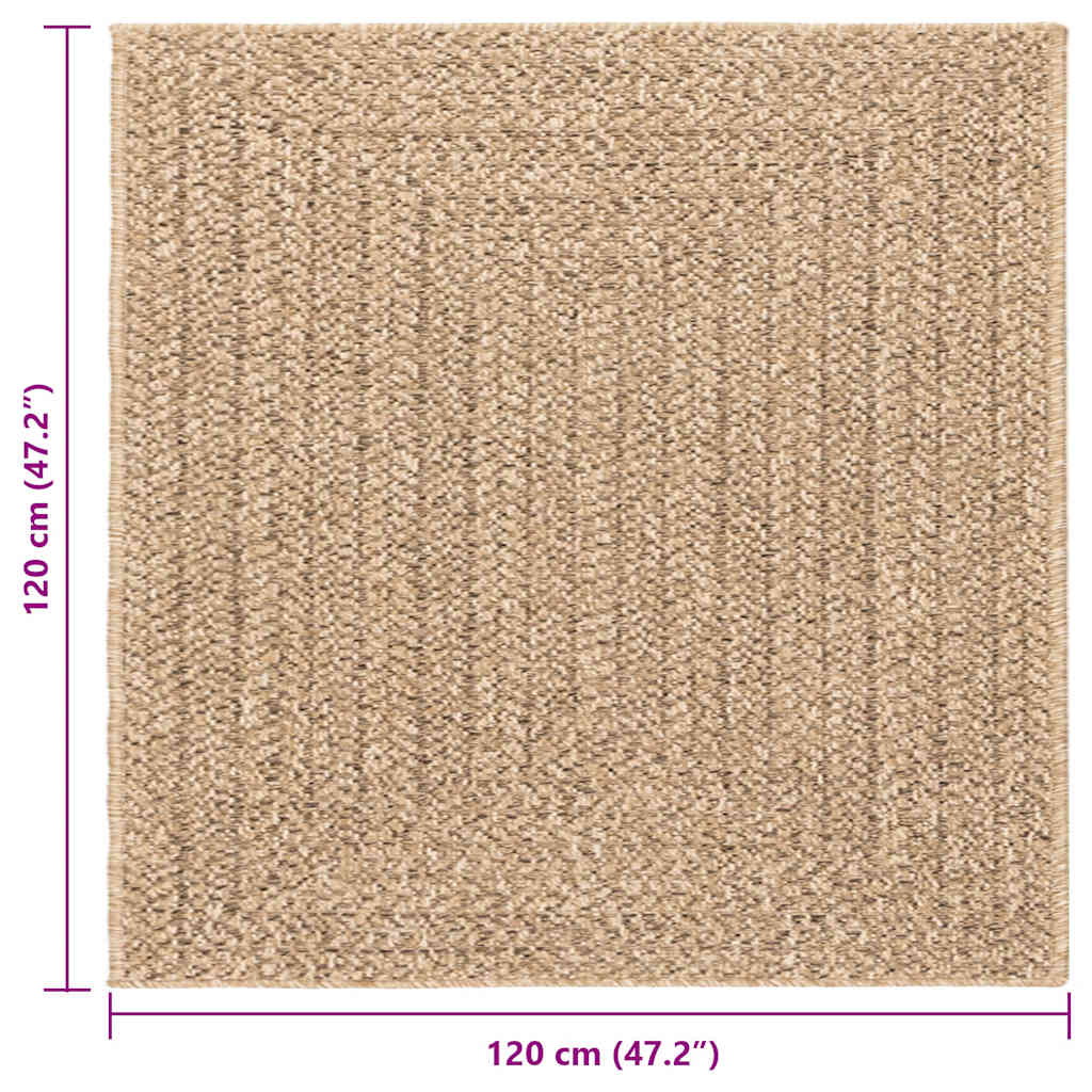 Tepih ZIZUR 120 x 120 cm s izgledom jute unutarnji i vanjski