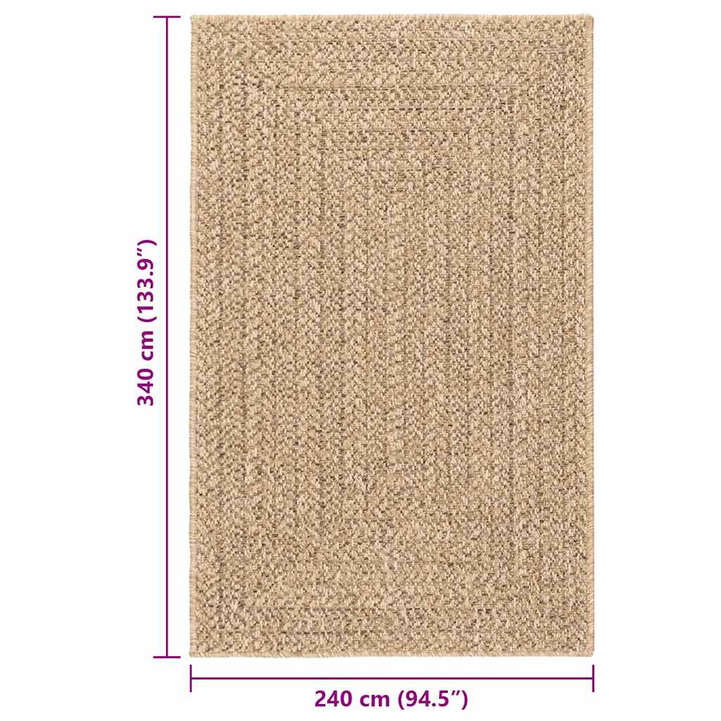 Tepih ZIZUR 240 x 340 cm s izgledom jute unutarnji i vanjski