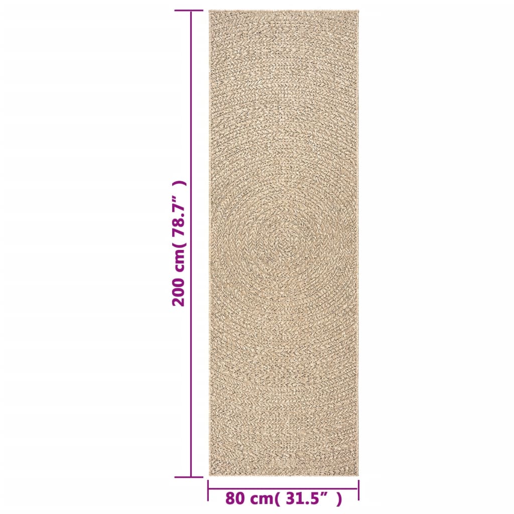 Tepih ZIZUR 80 x 200 cm s izgledom jute unutarnji i vanjski
