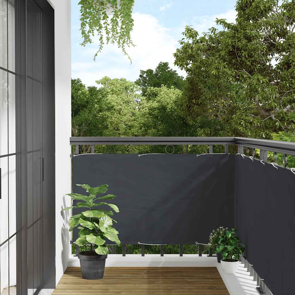 Balkonski zaslon za privatnost antracit 300 x 75 cm PVC
