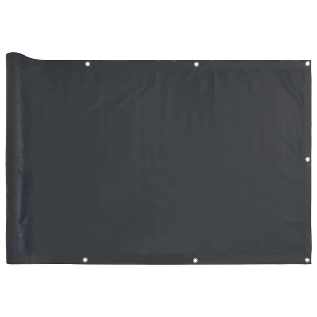 Balkonski zaslon za privatnost antracit 600 x 75 cm PVC