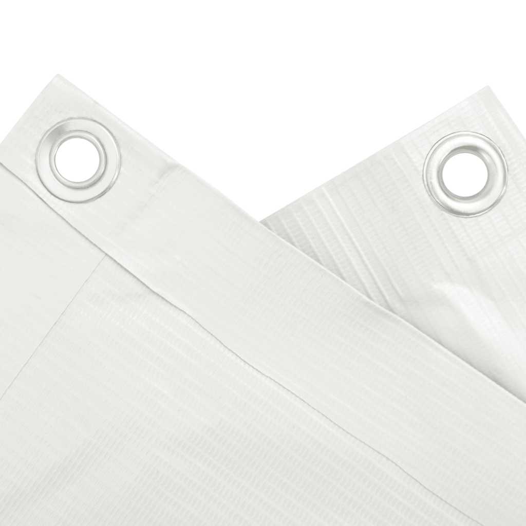 Balkonski zaslon za privatnost bijeli 500 x 75 cm PVC
