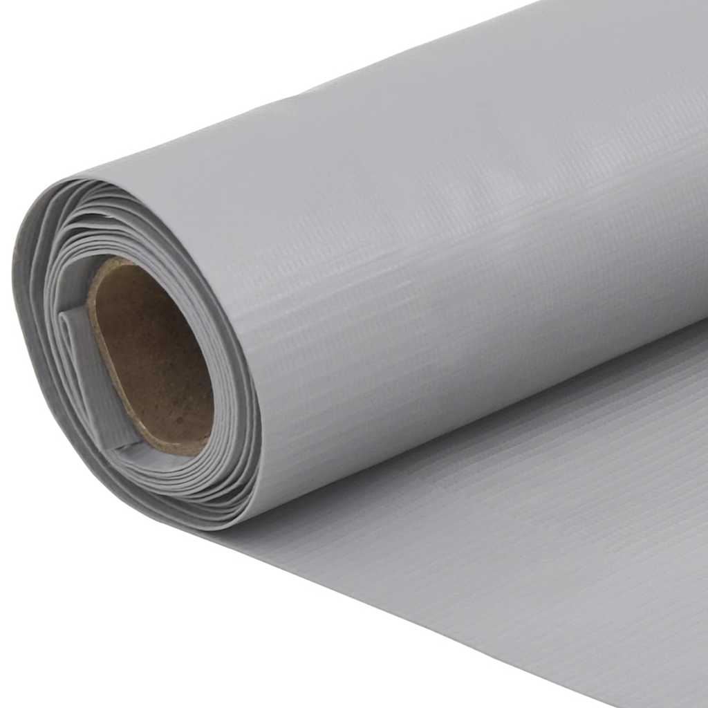 Balkonski zaslon za privatnost sivi 600 x 90 cm PVC
