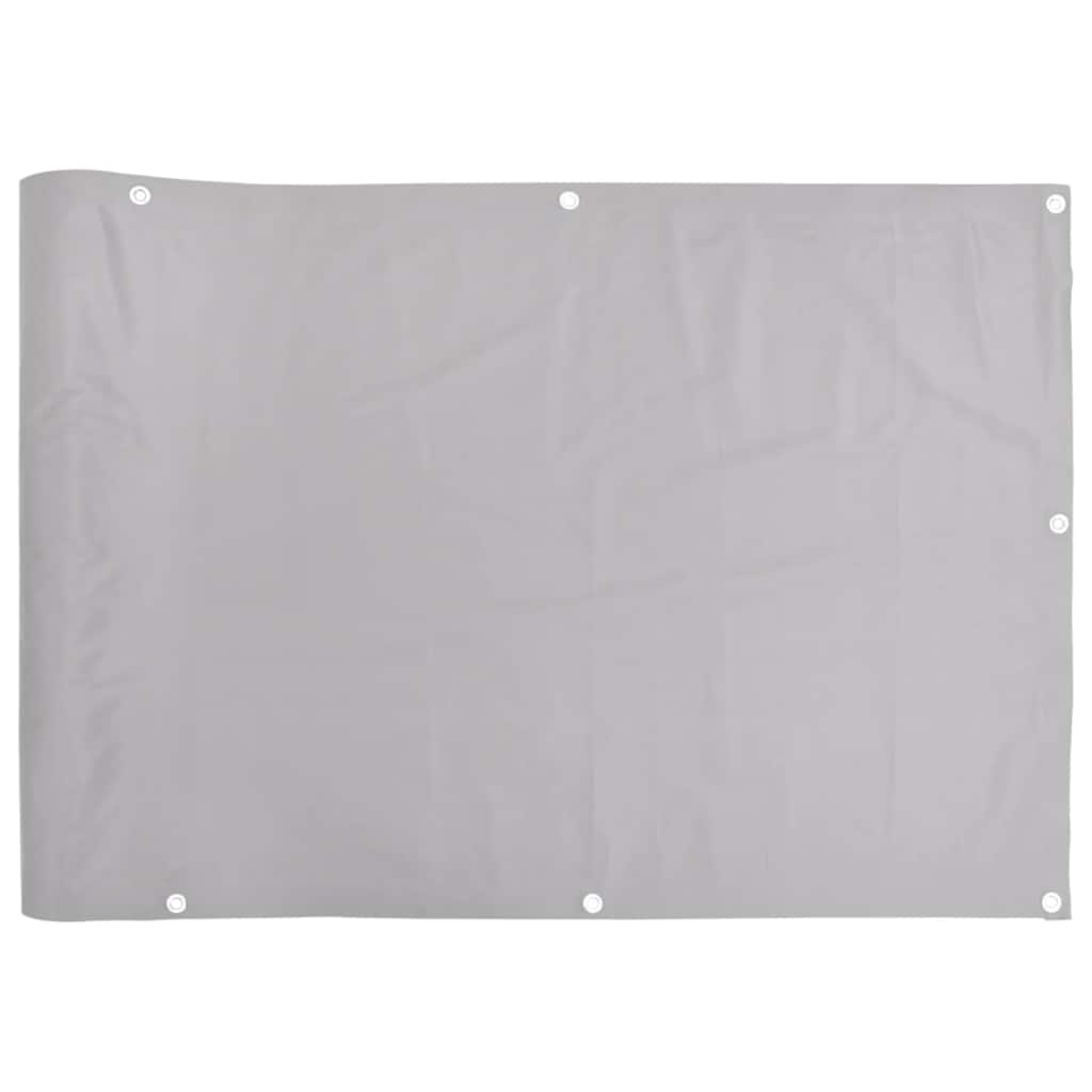 Balkonski zaslon za privatnost sivi 600 x 120 cm PVC
