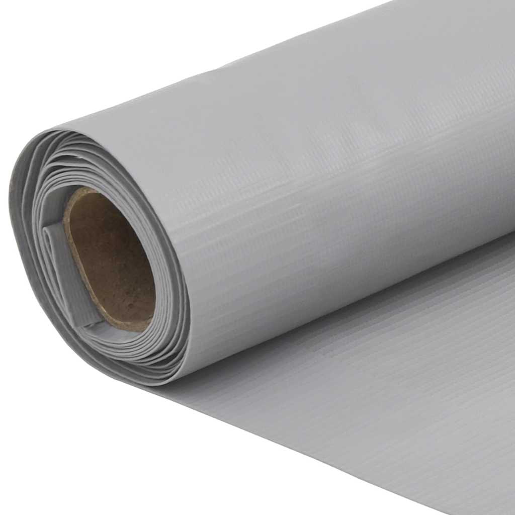 Balkonski zaslon za privatnost sivi 600 x 120 cm PVC