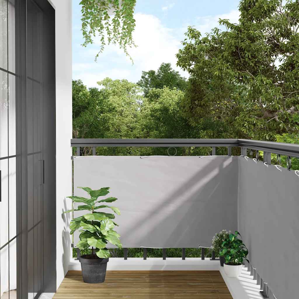 Balkonski zaslon za privatnost sivi 600 x 120 cm PVC