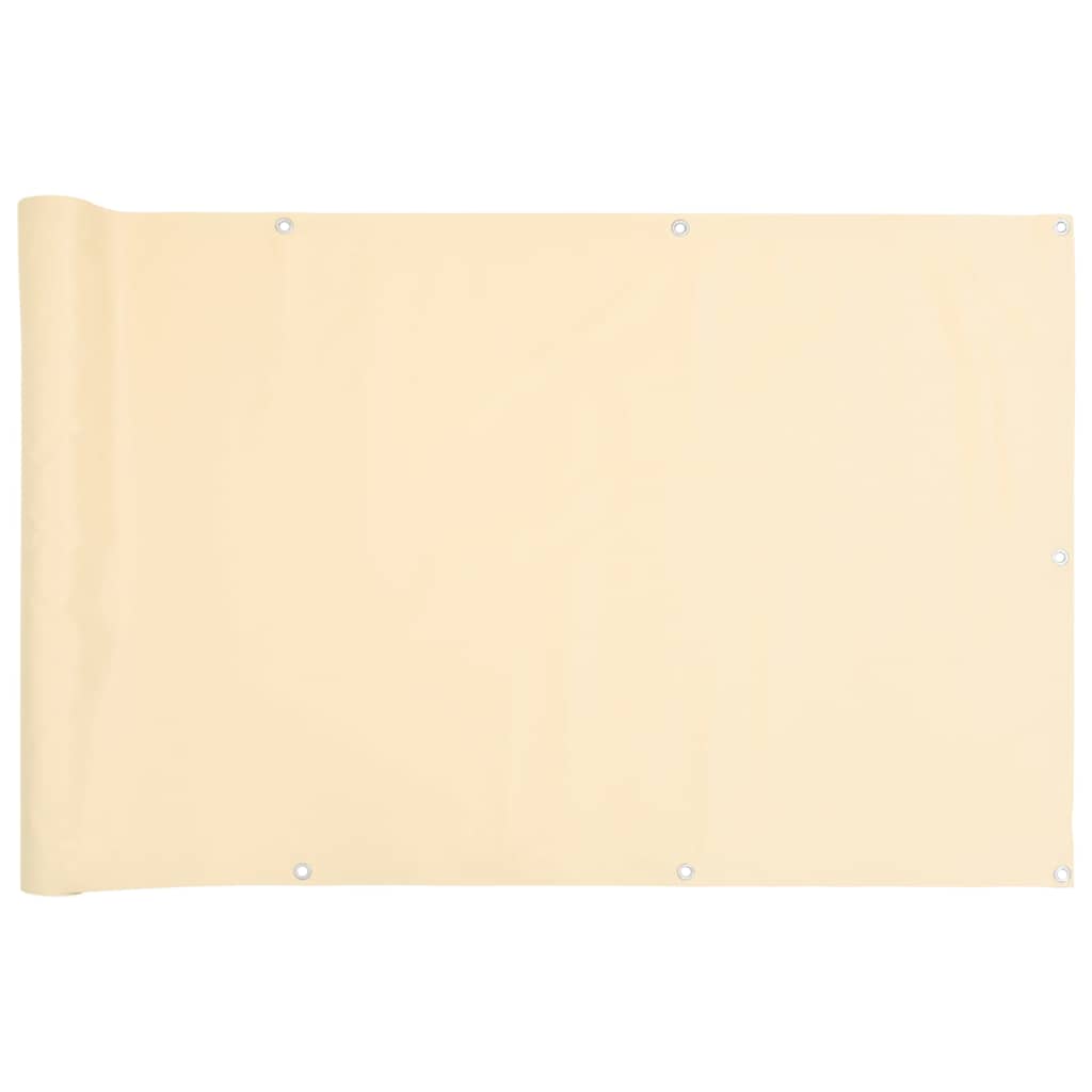 Balkonski zaslon za privatnost krem 300 x 120 cm PVC