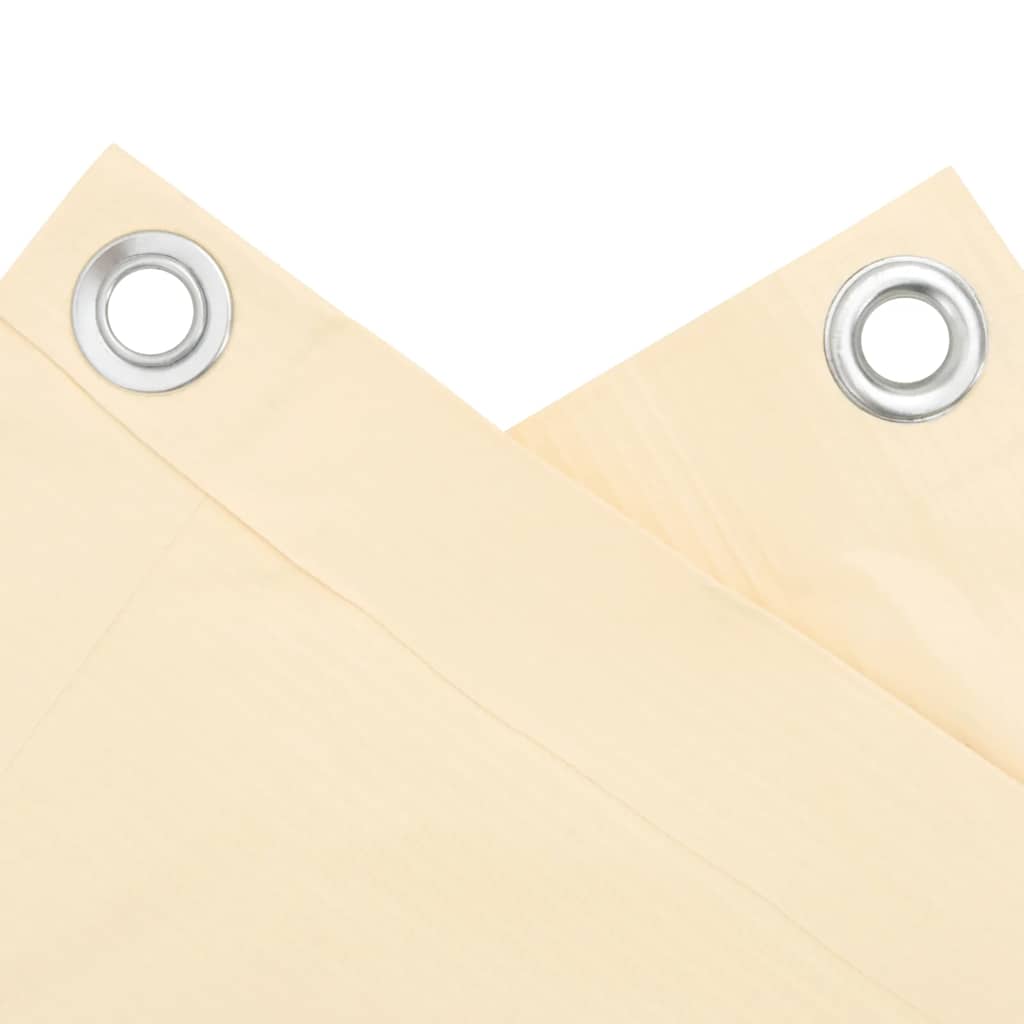 Balkonski zaslon za privatnost krem 600 x 120 cm PVC