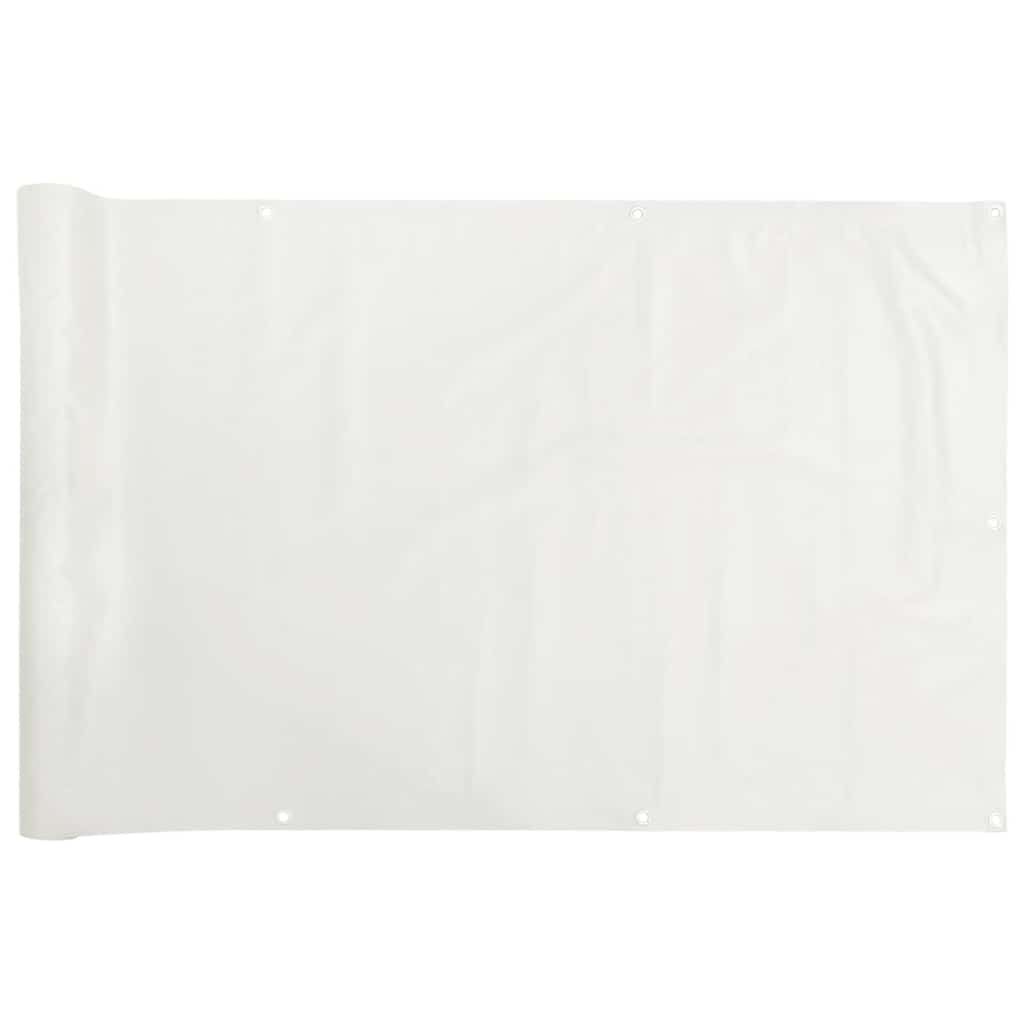 Balkonski zaslon za privatnost bijeli 700 x 120 cm PVC