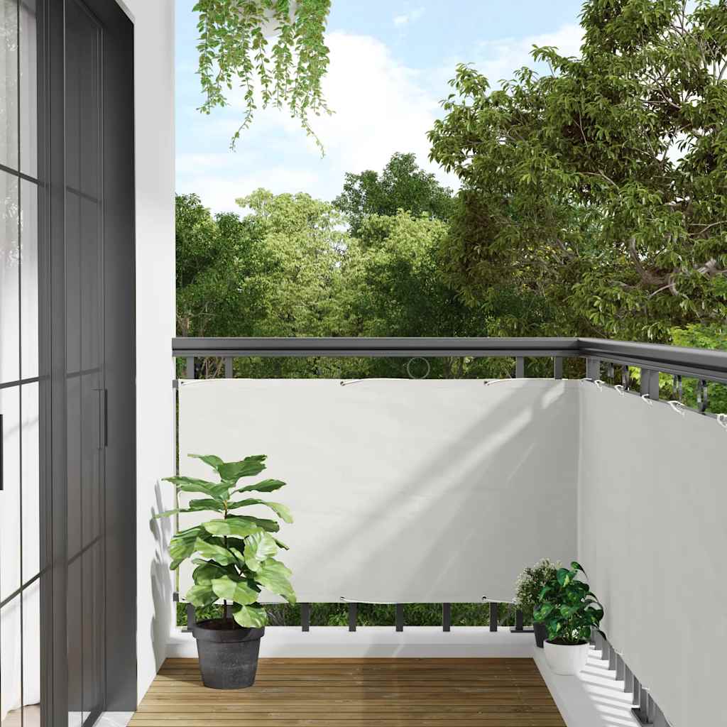 Balkonski zaslon za privatnost bijeli 800 x 120 cm PVC