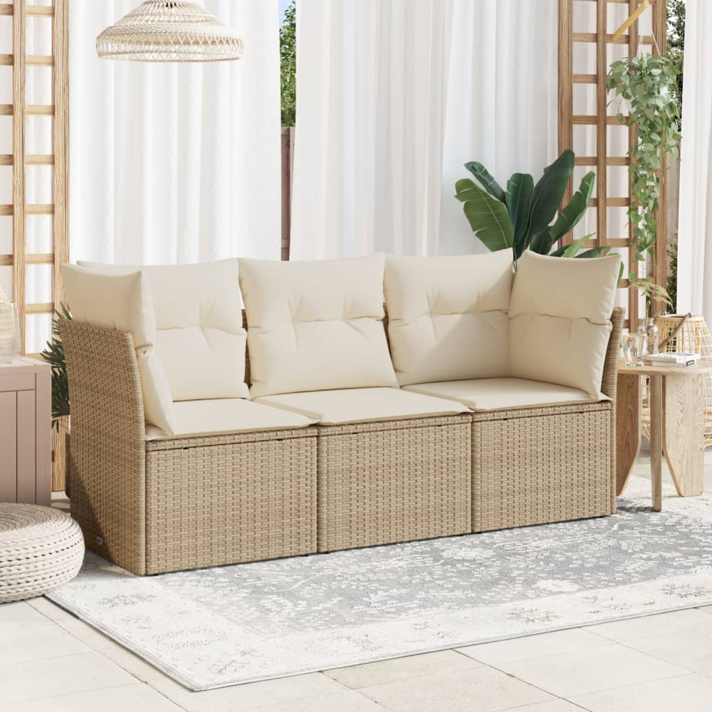4-dijelni set vrtnih sofa od poliratana s jastucima