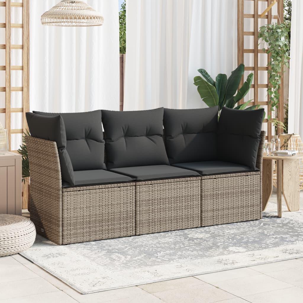 4-dijelni set vrtnih sofa od poliratana s jastucima
