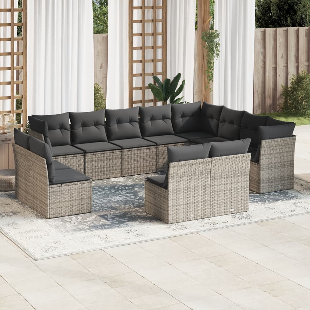 13-dijelni set vrtnih sofa s jastucima poliratan