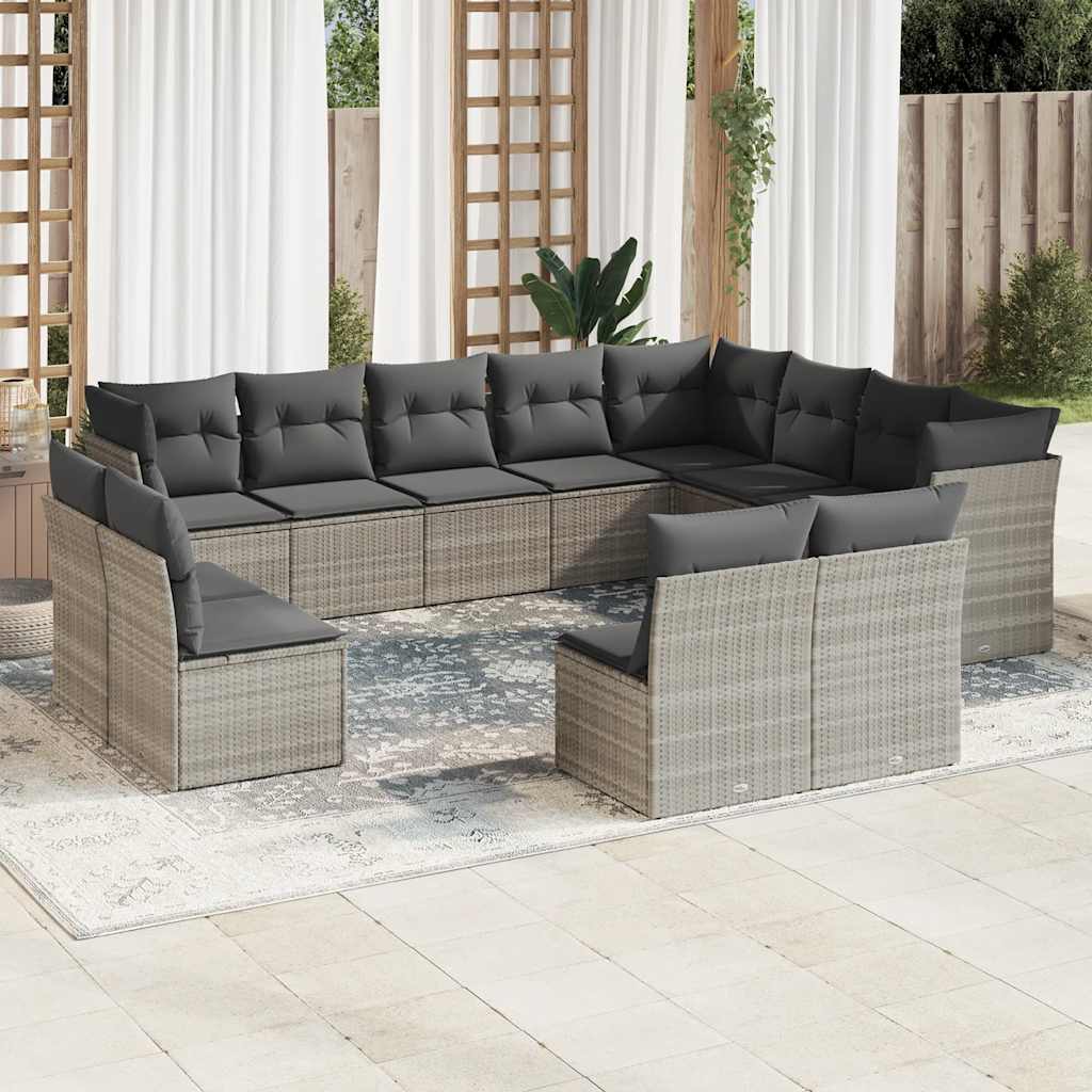 13-dijelni set vrtnih sofa s jastucima poliratan