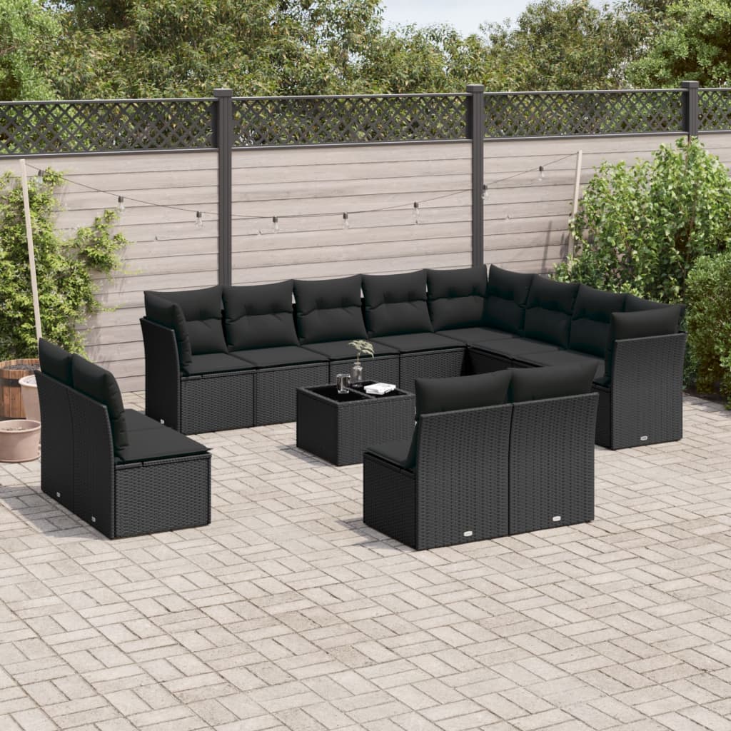 13-dijelni set vrtnih sofa s jastucima poliratan